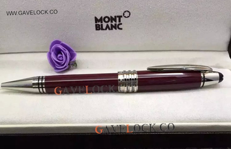 Montblanc JFK Ballpoint Pen AAA Quality Red Resin Montblanc JFK Ballpoint Pen AAA Quality Red Resin